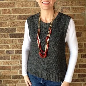 BANANA REPUBLIC sleeveless split back sweater S